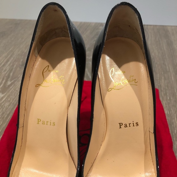 Christian Louboutin Very Prive Black Patent 6.5 - Picture 5 of 8